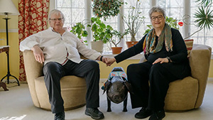 Susan Apel and Keith Irwin in their living room